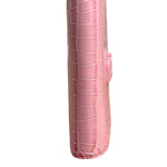 Balenciaga Pink Croc-Embossed Leather Chain B Wallet