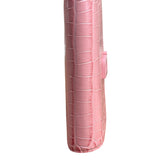 Balenciaga Pink Croc-Embossed Leather Chain B Wallet