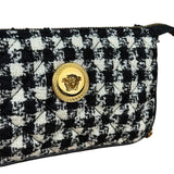Versace Black/White Tweed Pochette