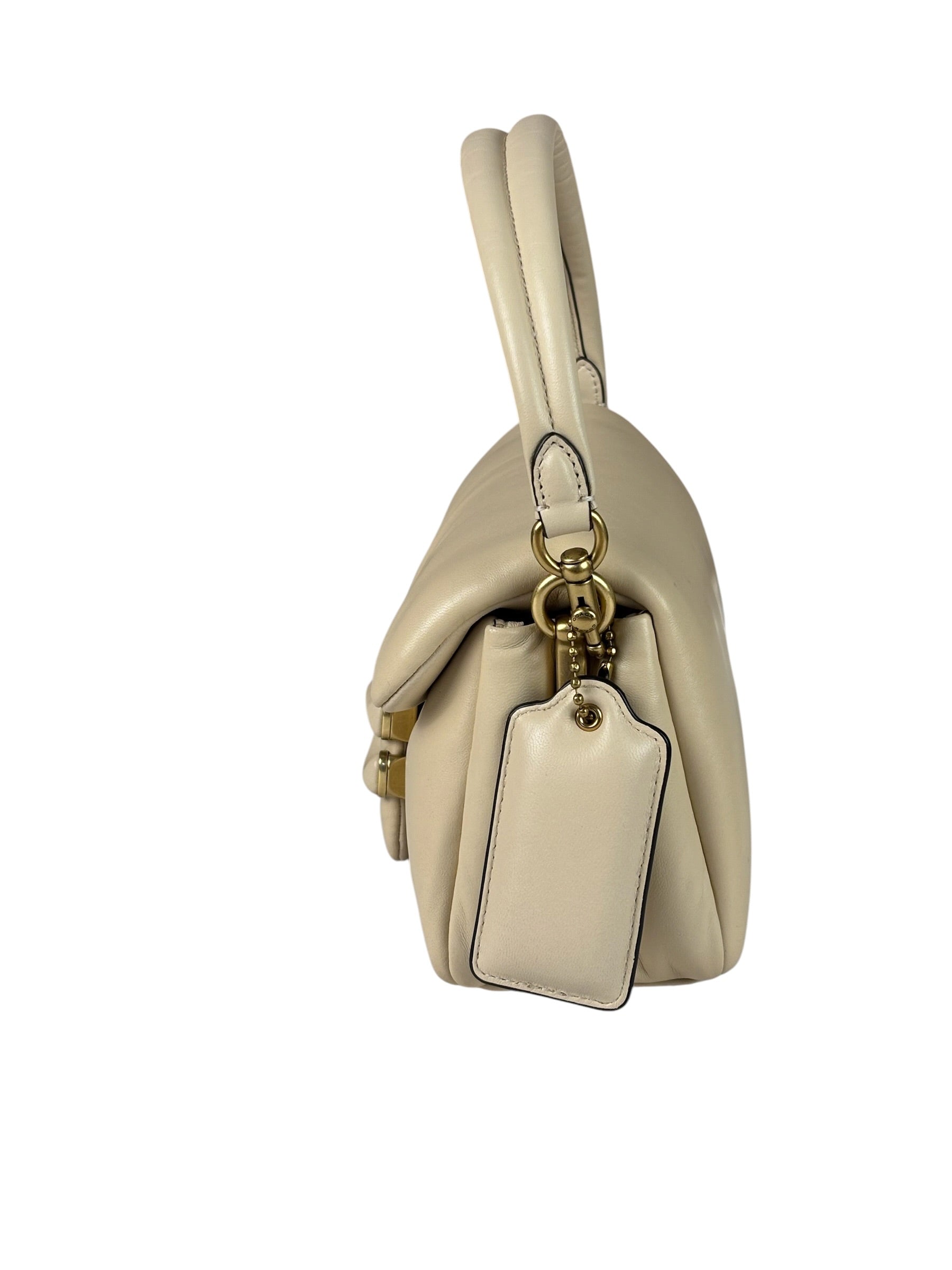Coach Beige Leather Pillow Tabby 26 Shoulder Bag