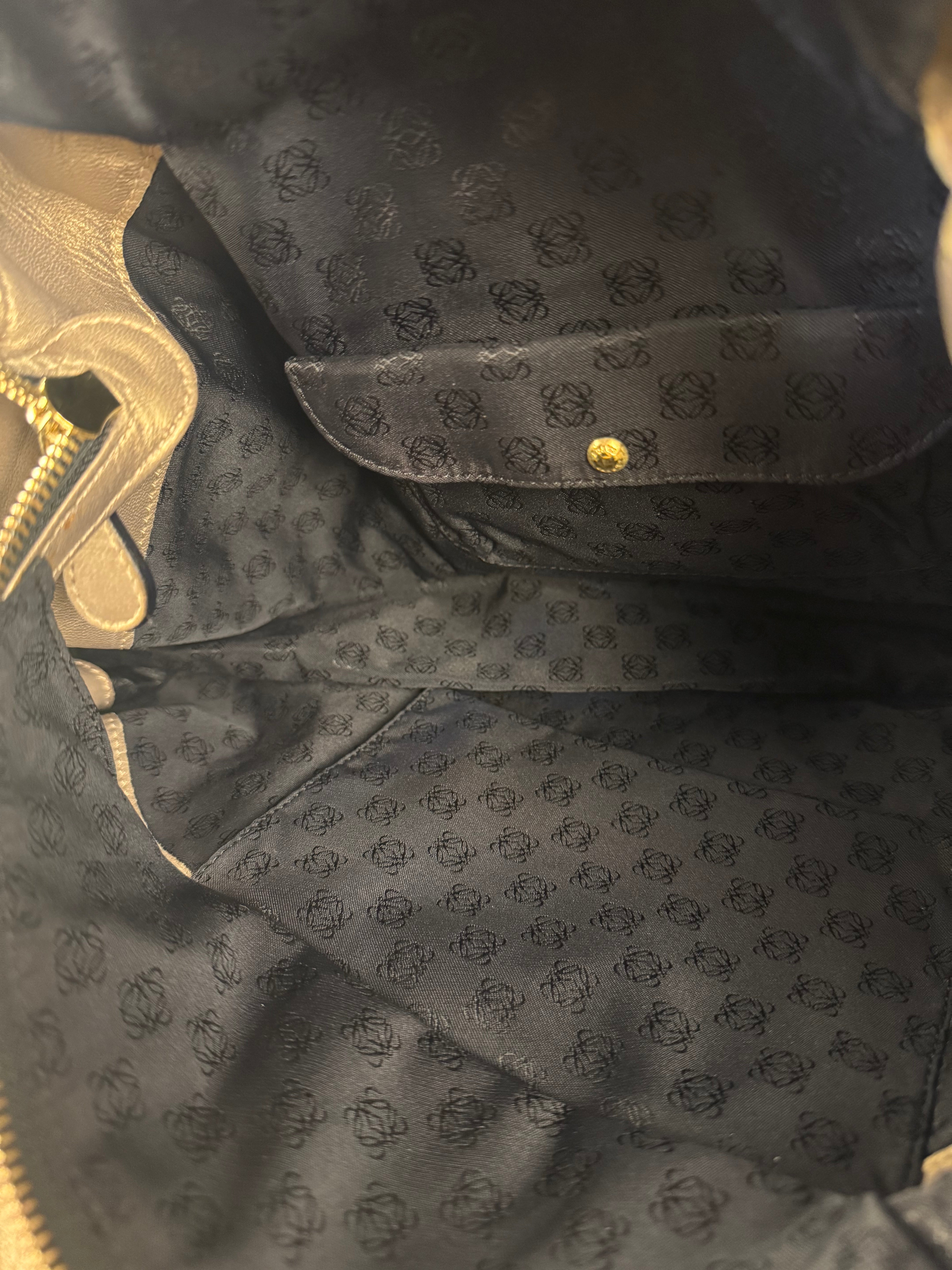 Loewe Metallic Gold Nappa Aire Leather Handbag