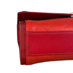 Chanel Red CC Quilted Crumpled Calfskin Flap Bag 2018