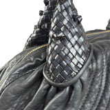 Fendi Vintage Black Leather Spy Hobo Bag
