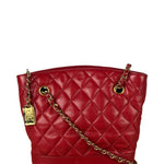 Chanel Vintage Red Quilted Lambskin Shoulder Bag 1989