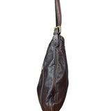 Gucci Brown Web Britt Hobo Leather Shoulder Bag
