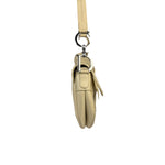 Christian Dior Cream Leather Saddle Shoulder Bag