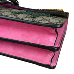 Gucci Pierced Heart Patches Dionysus Chain Shoulder Bag