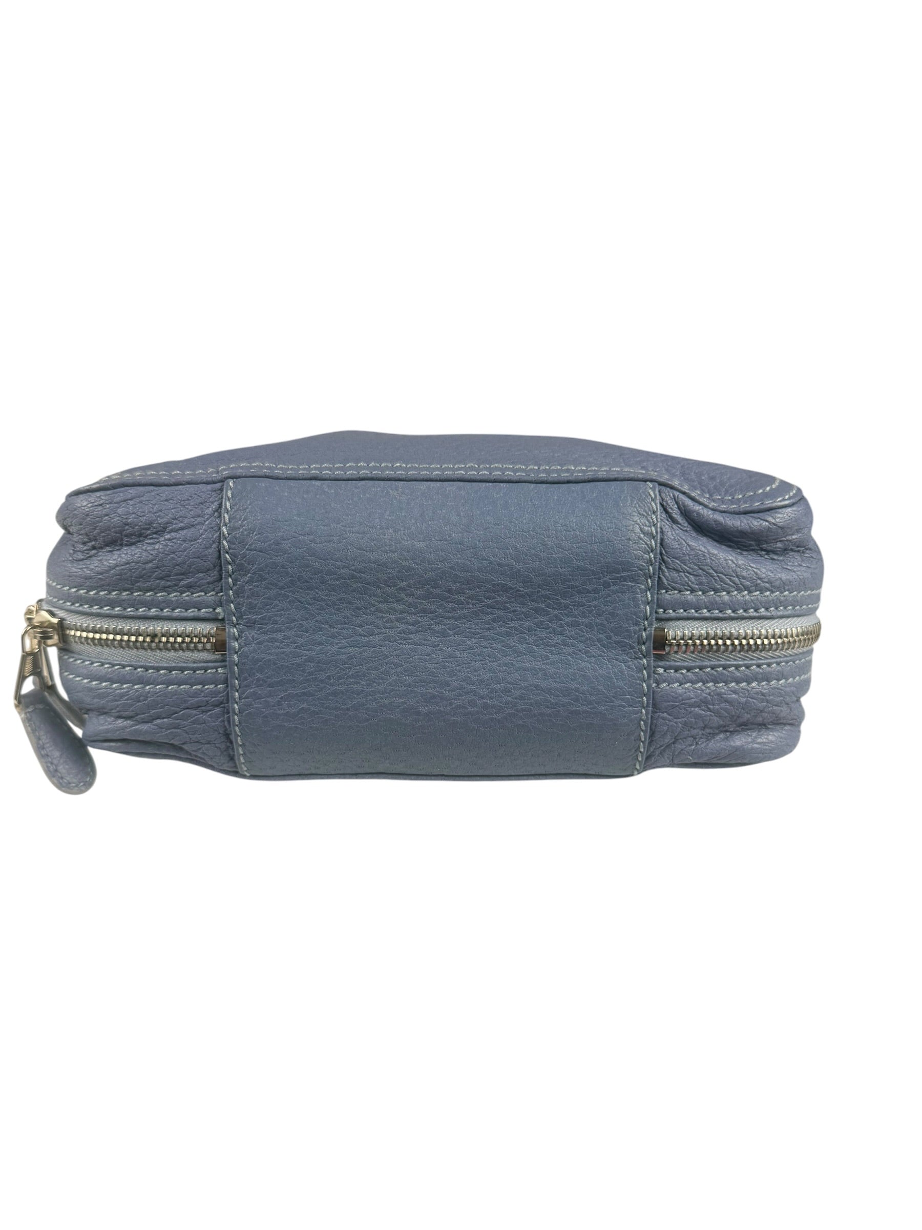 Balenciaga Vintage Blue Leather Mini Pochette