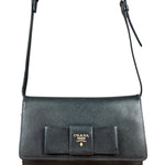 Prada Saffiano Lux Bow Crossbody Wallet