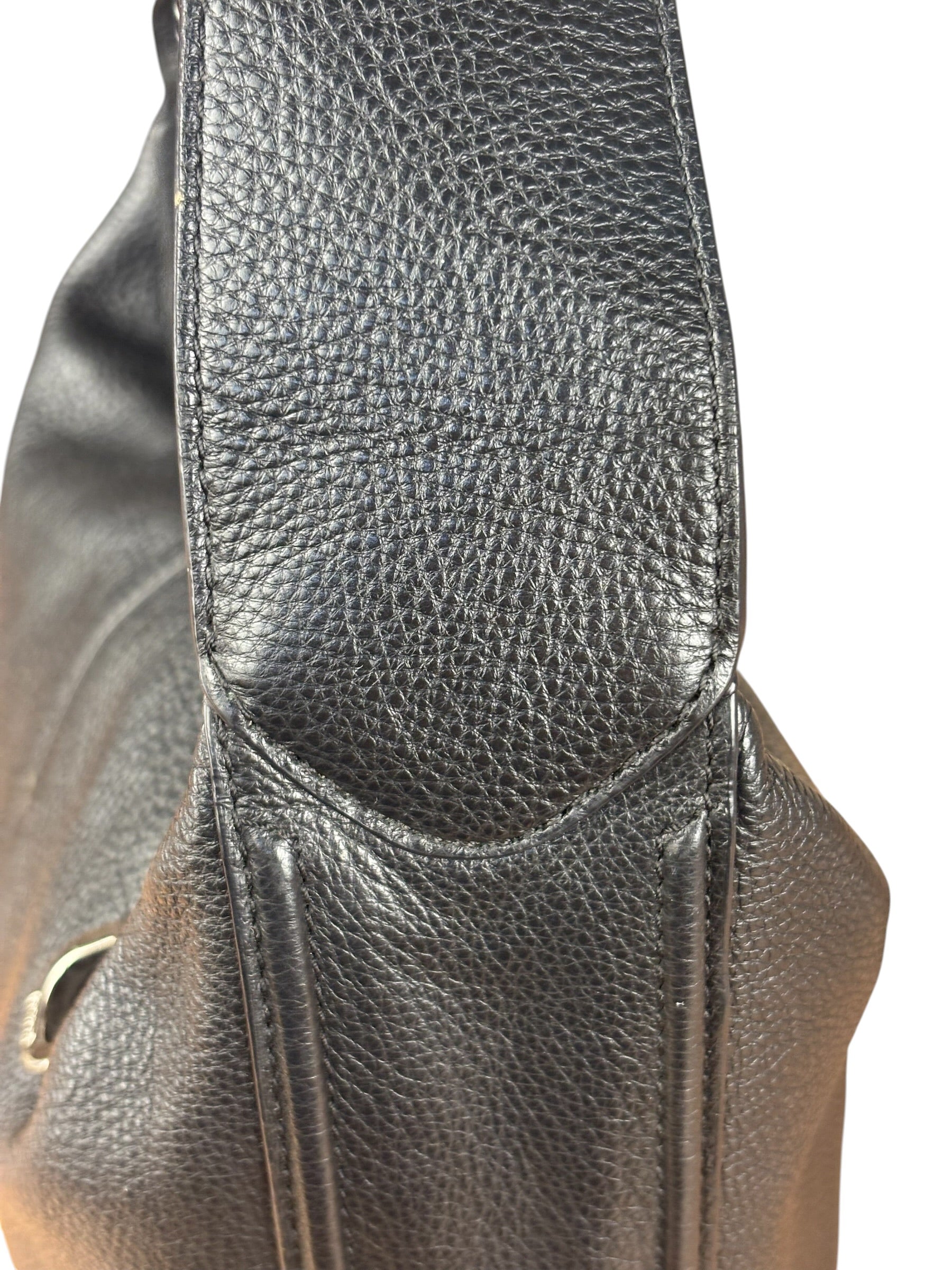 Coach Black Leather Hobo Shoulder Bag