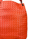 Bottega Veneta Sunset Orange Intrecciato Leather Hobo Tote