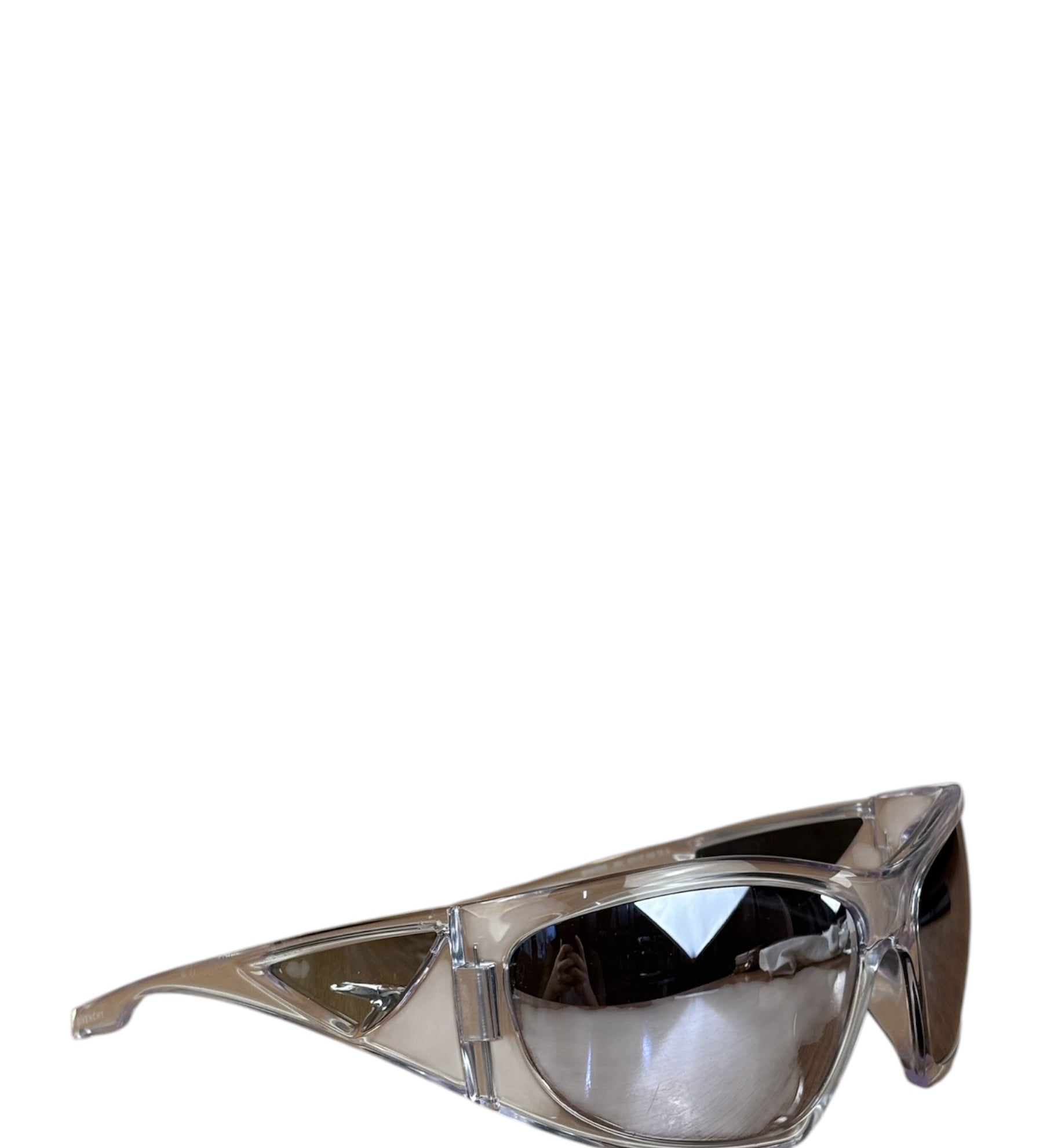 Givenchy Silver Giv Cut Shield Sunglasses