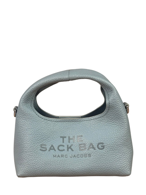 Marc Jacobs Cloud Blue Pebbled Leather Nano The Sack Two-Way Hobo