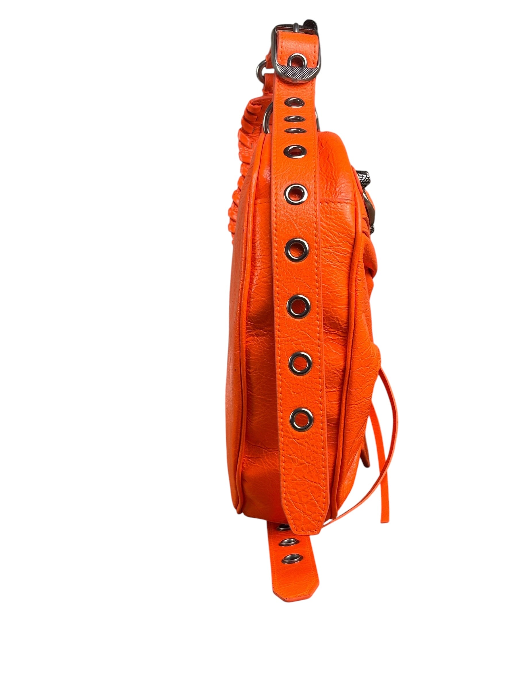 Balenciaga Orange Leather XS Le Cagole Shoulder Bag