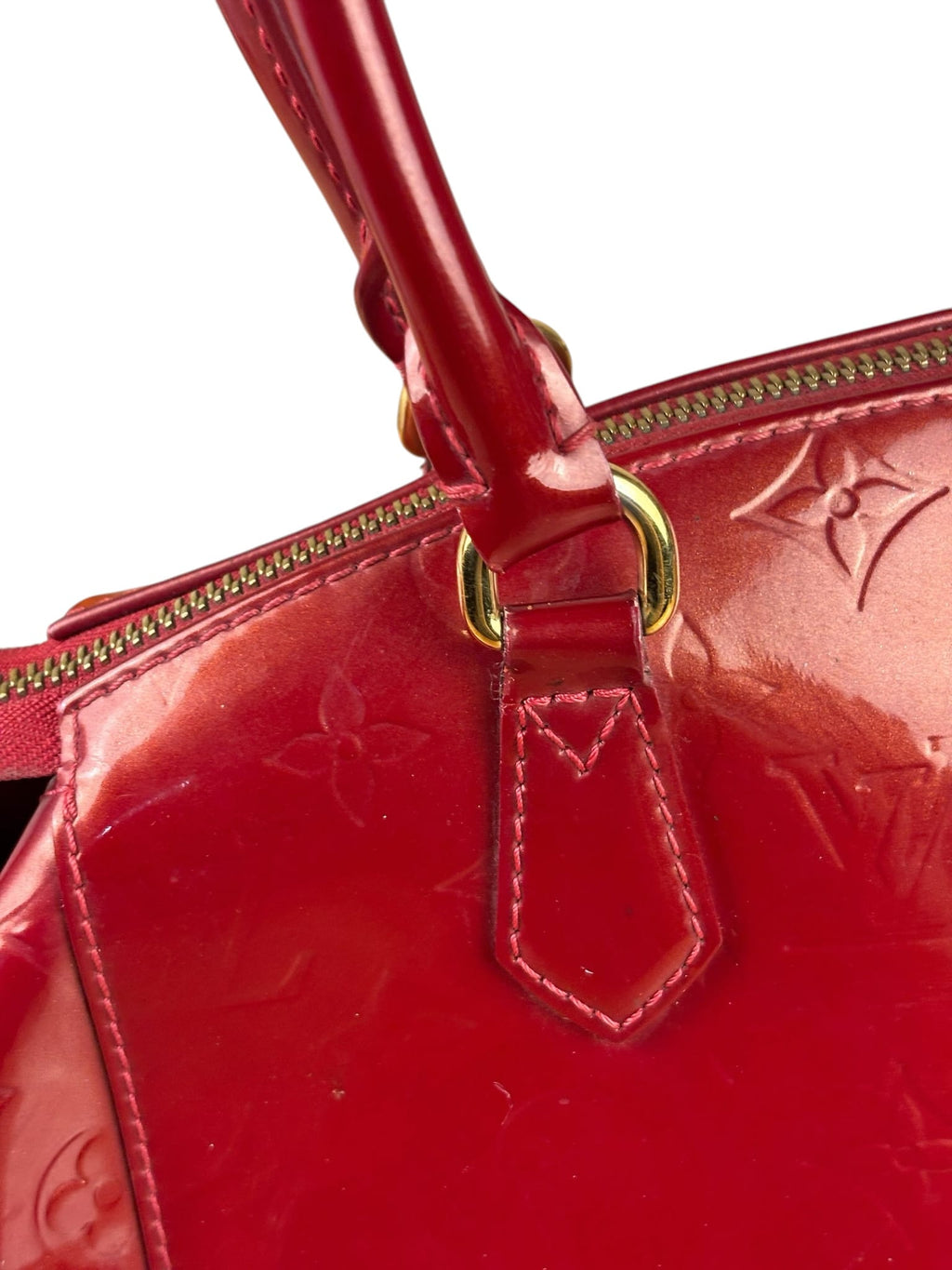 Louis Vuitton Red Vernis Sherwood Shoulder Bag
