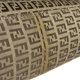 Fendi Brown Leather Trim Zucca Mamma Baguette