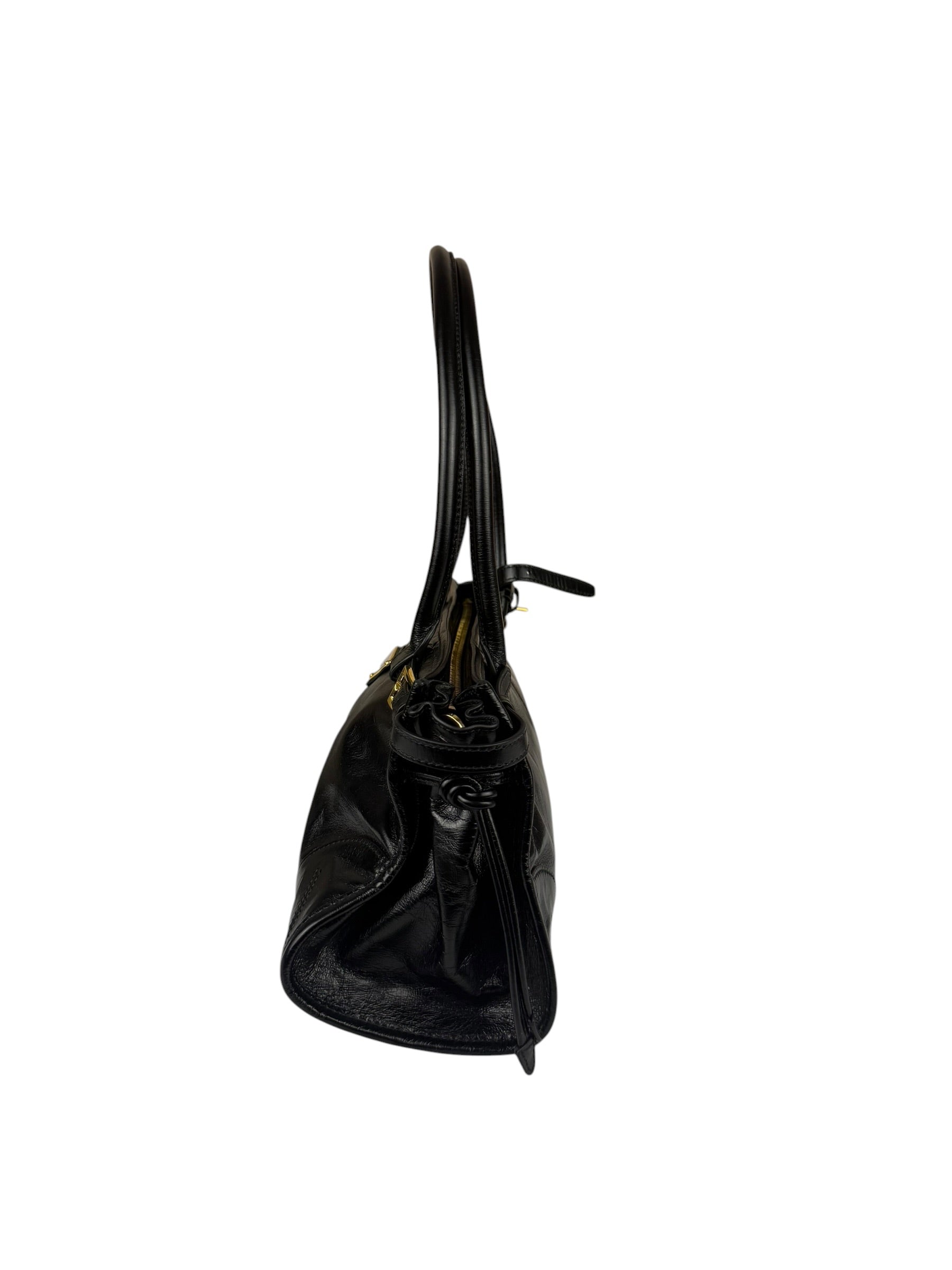 Prada Black Bonnie Calfskin Shoulder Bag