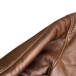 Vintage Leather Fur Lined Long Coat