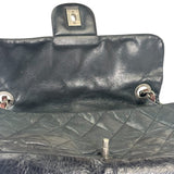 Chanel Black/Grey Quilted Calfskin Matelassè Iridescent Flap Bag 2009