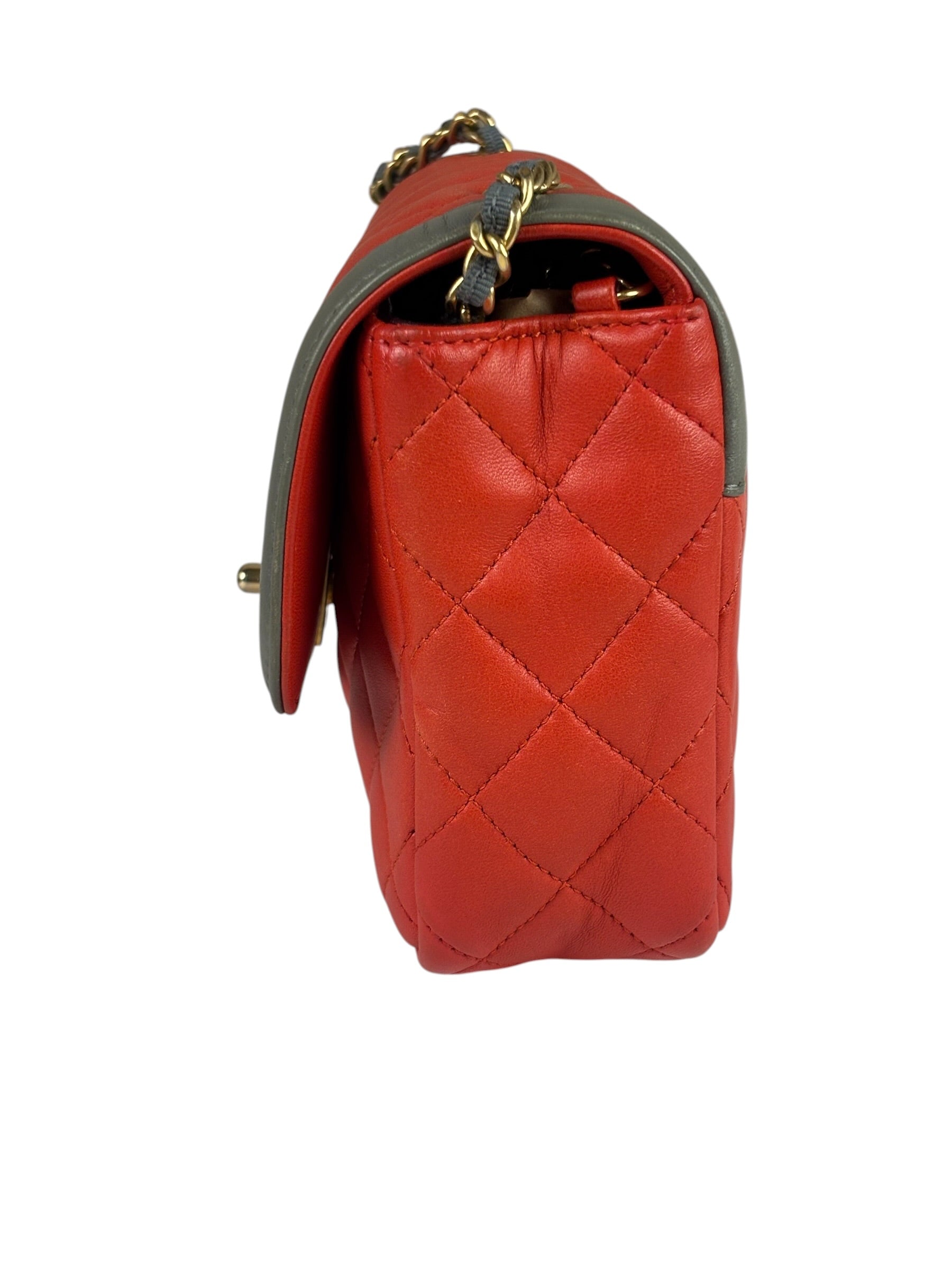 Chanel Two Tone Lambskin Mini Day Flap