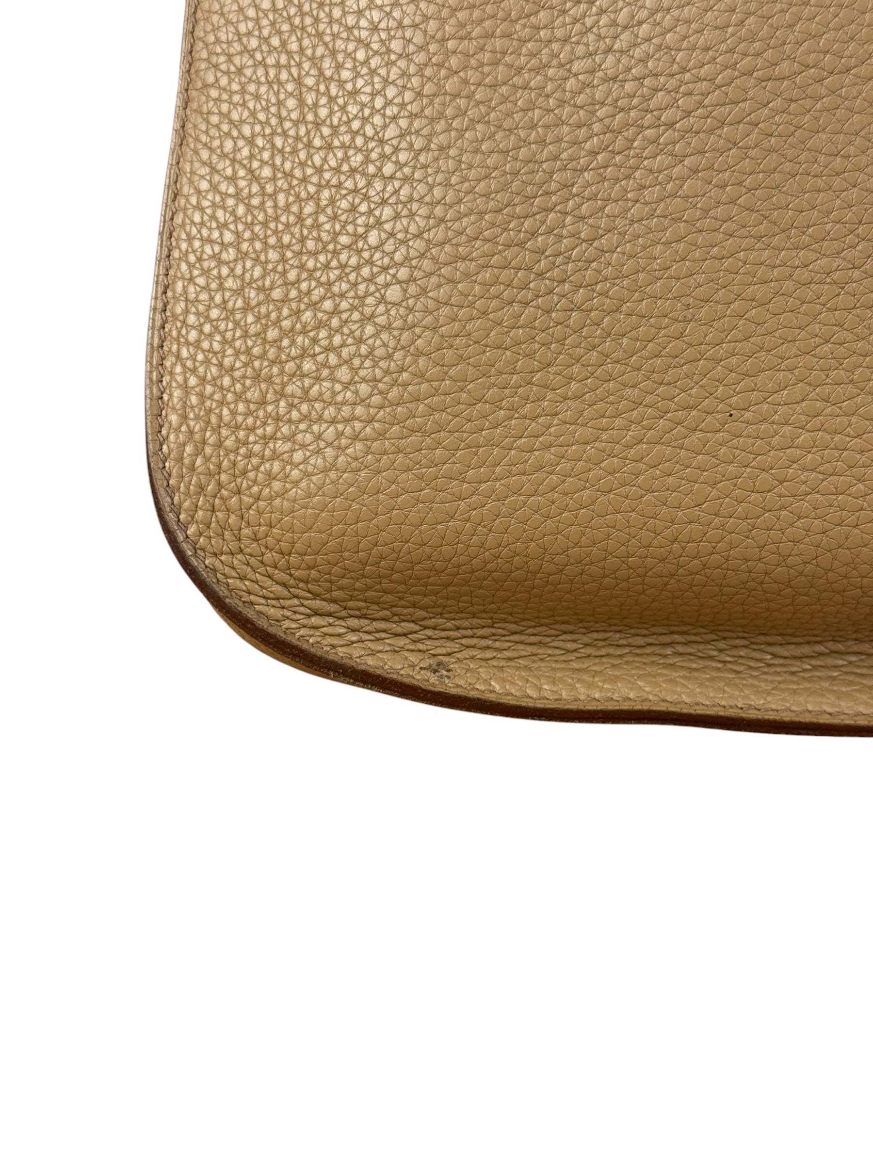 Hermes Jypsiere Tan Clemence Leather Shoulder Bag 2008