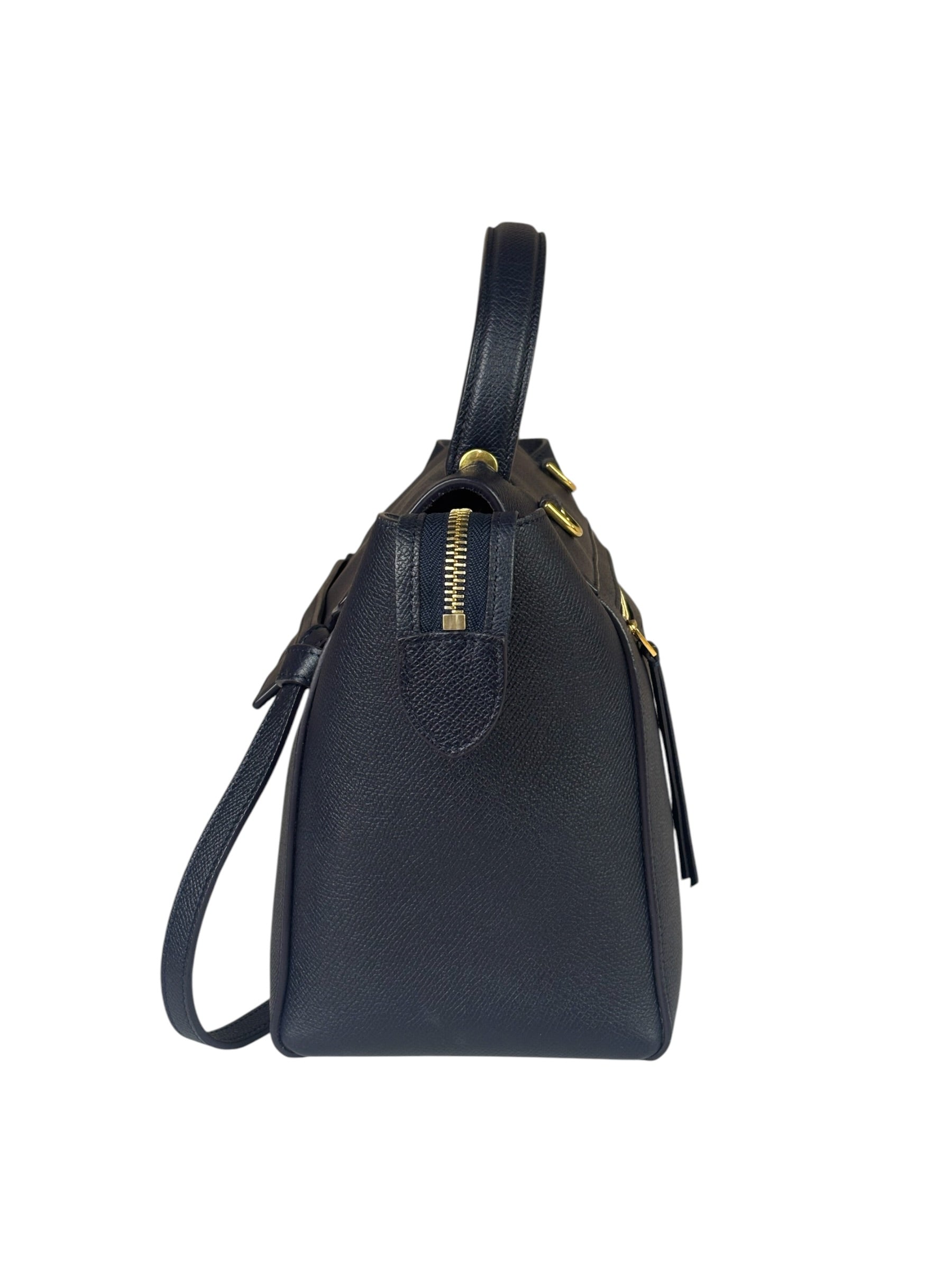 Celine Navy Grained Calfskin Belt Two-Way Bag