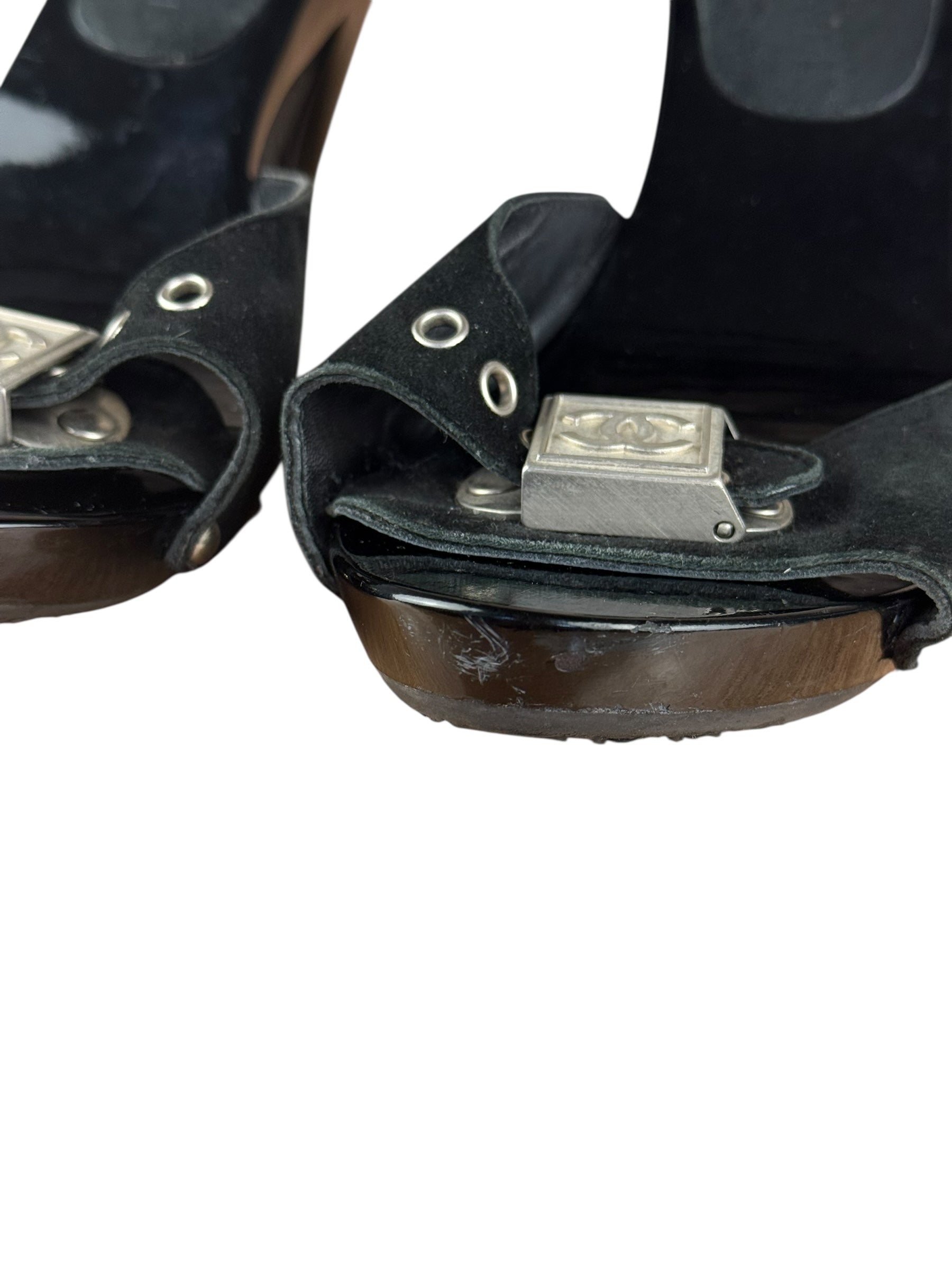 Chanel Y2K Logo Studded Heels