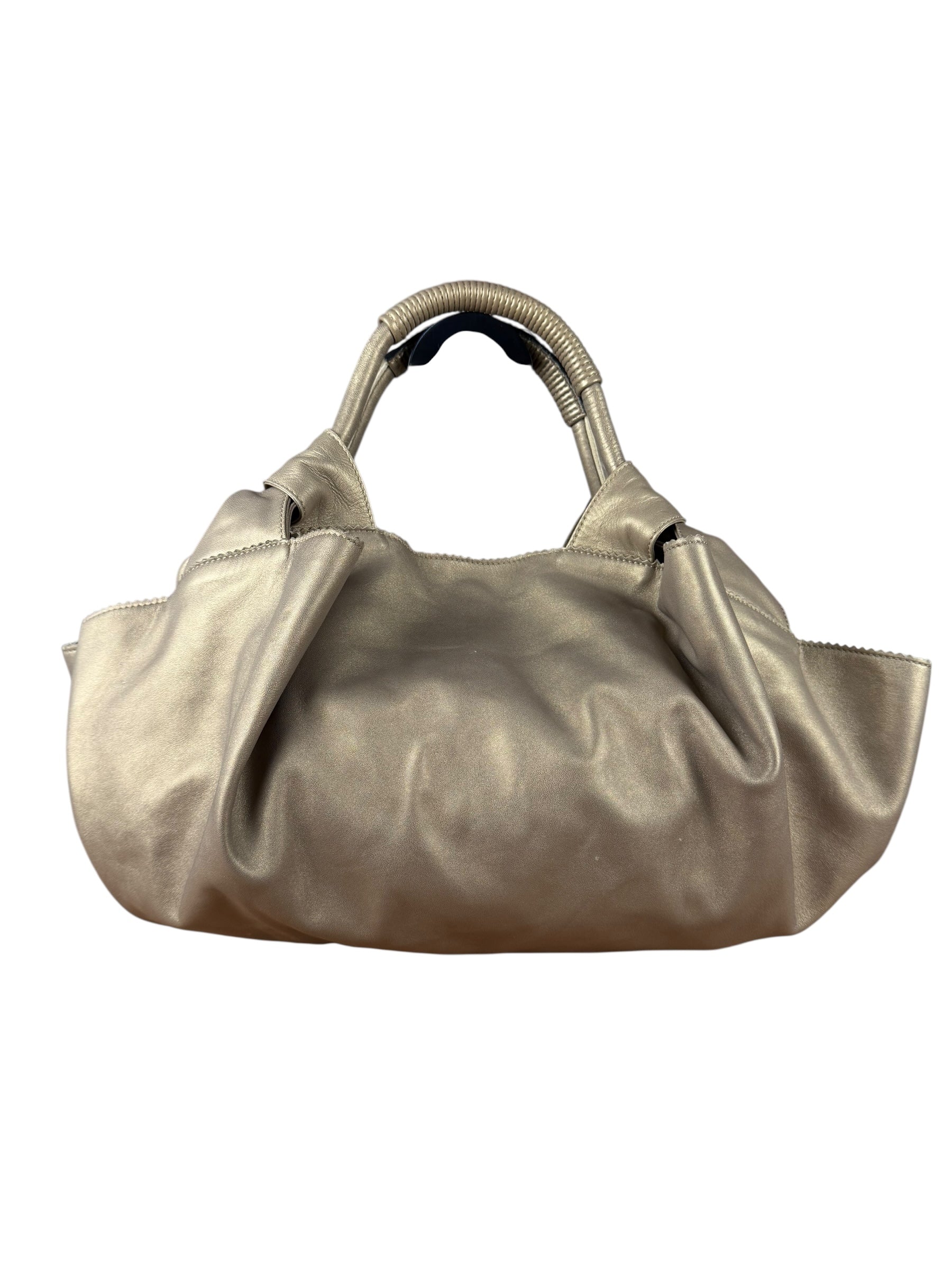 Loewe Metallic Beige Nappa Aire Handbag