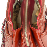 Chanel Red Patent Leather Chain Shoulder Bag 2012