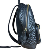 Gucci Black Chevron Leather Backpack
