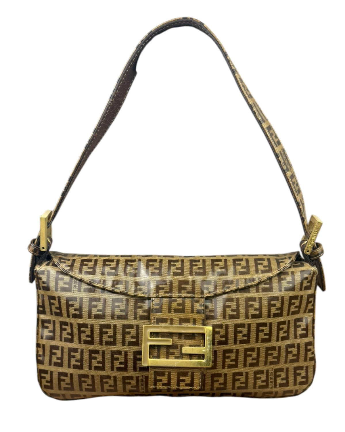 Fendi Brown PVC Leather Baguette