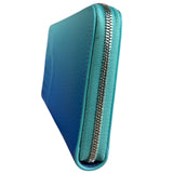 Tiffany & Co Blue Gradient Leather Long Zippy Wallet