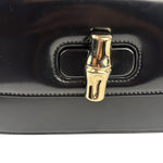 Gucci Black Leather Bamboo Night Small Clutch/Pochette