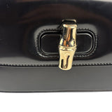 Gucci Black Leather Bamboo Night Small Clutch/Pochette