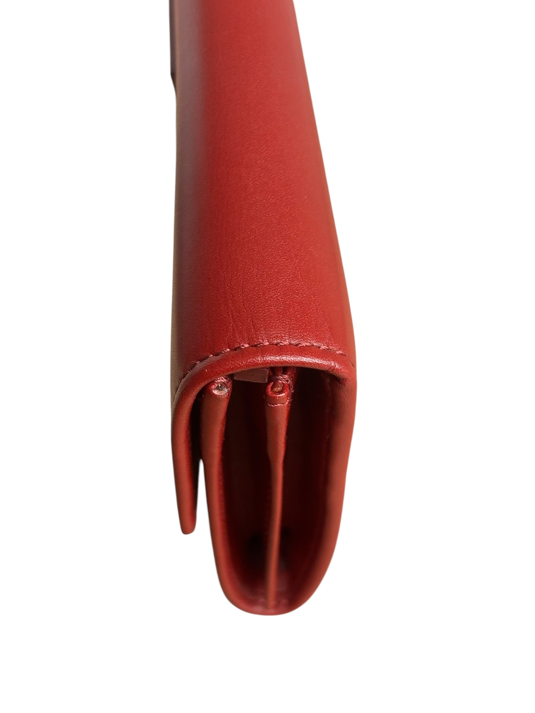 Fendi Red Leather Long Wallet
