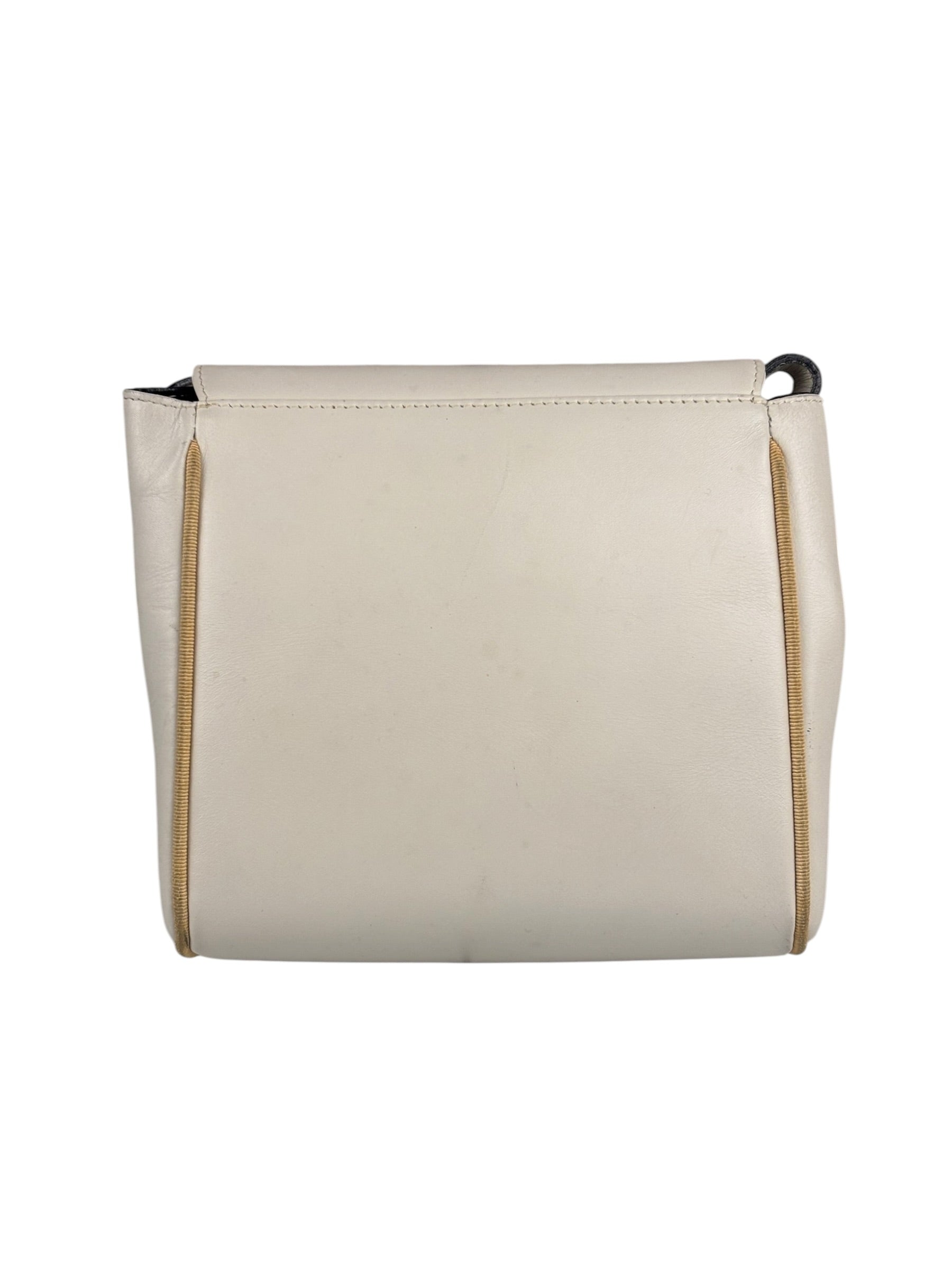 Salvatore Ferragamo Vintage Cream Vara Leather Crossbody Shoulder Bag
