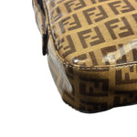 Fendi Brown Vinyl Zucca Baguette