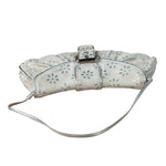 Celine Grey/Silver Suede/Leather Daisy Pochette