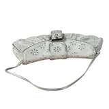 Celine Grey/Silver Suede/Leather Daisy Pochette