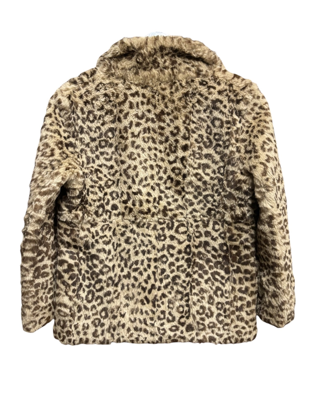 Vintage Rouge Vif Leopard Print Rabbit Fur Coat
