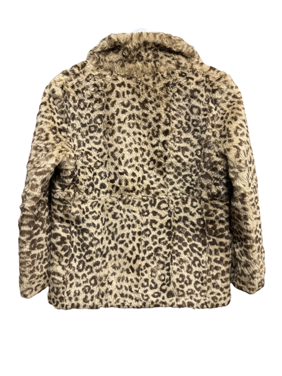Vintage Rouge Vif Leopard Print Rabbit Fur Coat
