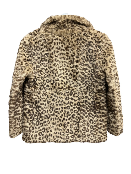 Vintage Rouge Vif Leopard Print Rabbit Fur Coat