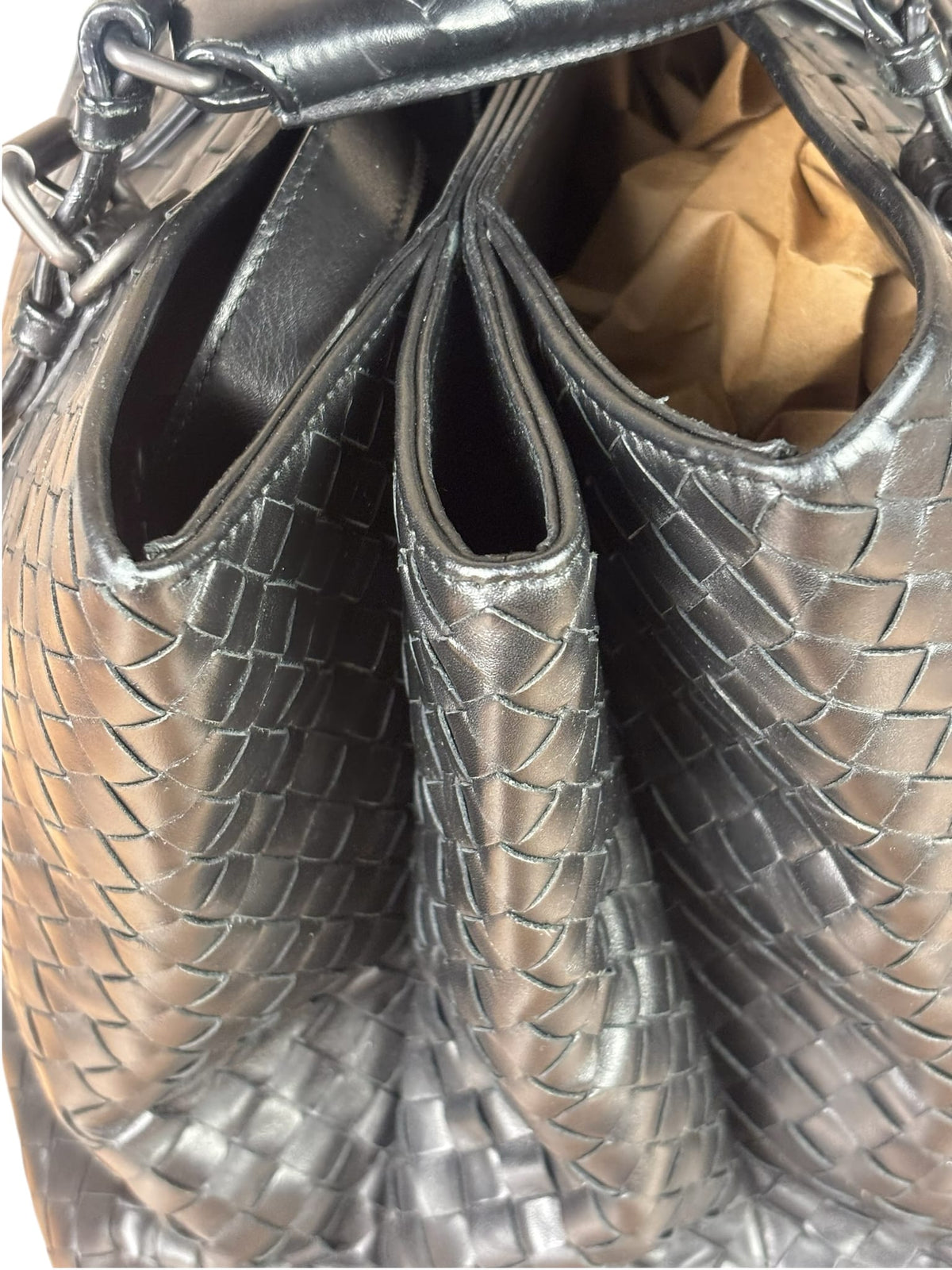 Bottega Veneta Black Intrecciato Two-Way Tote Bag
