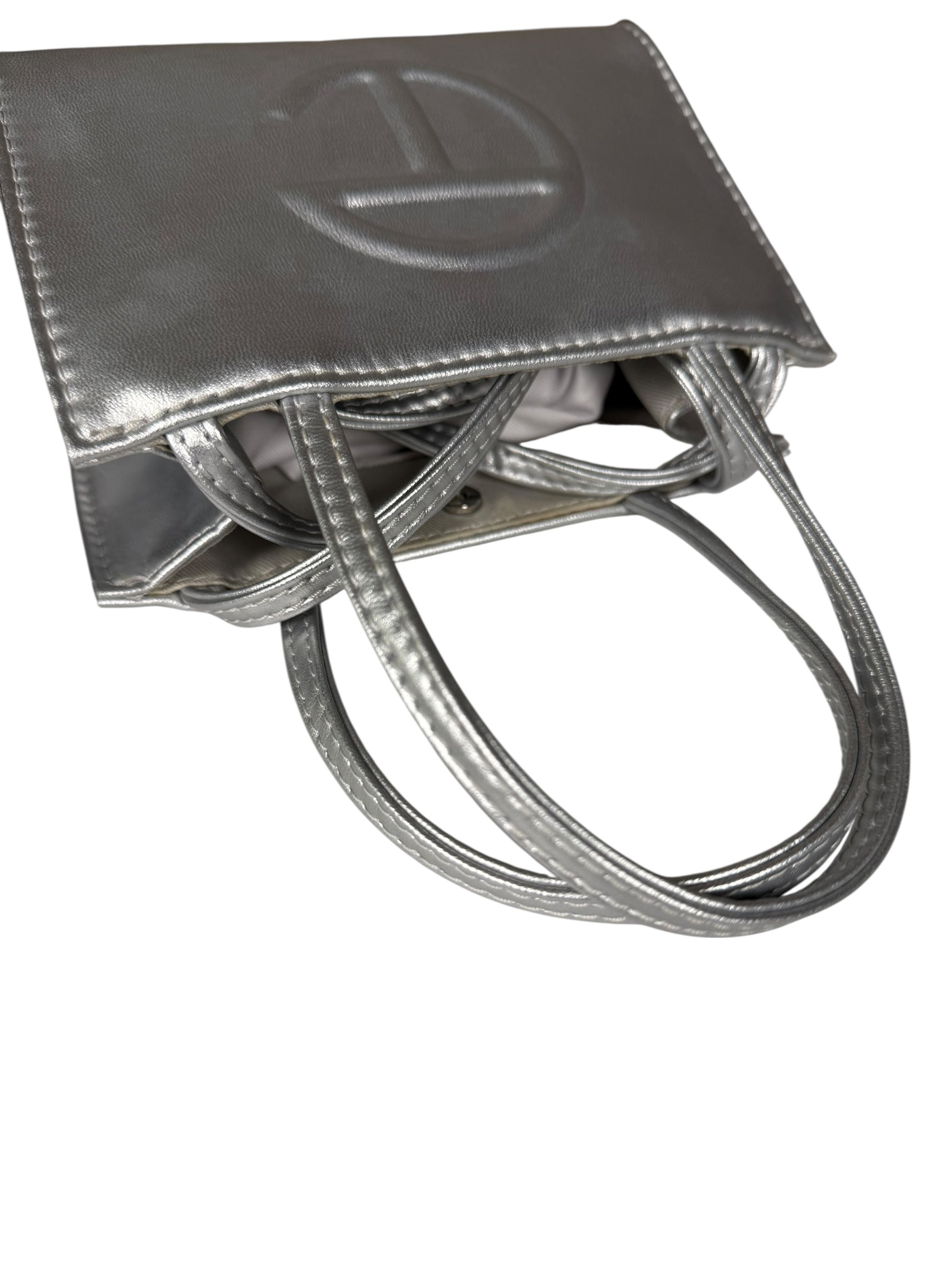Telfar Small Silver Shopping Tote