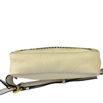 Versace Pastel Yellow Leather Logo Print Belt Bag