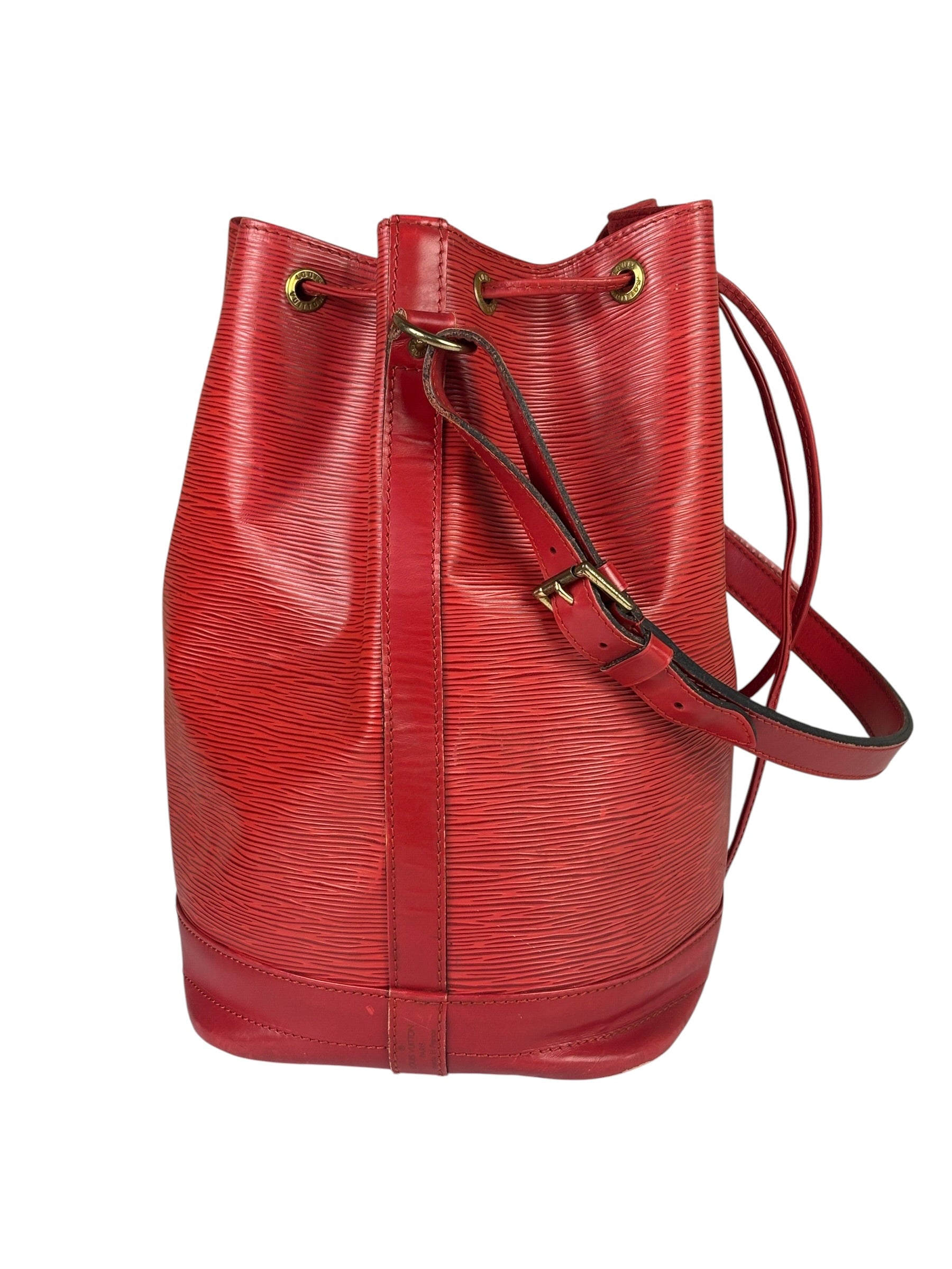 Louis Vuitton Red Epi Leather Noe Bucket Bag MM
