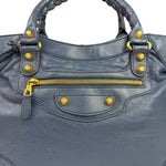 Balenciaga Mist Blue Leather Sunday City Bag