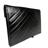 Yves Saint Laurent Black Quilted Leather Clutch