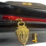 Gucci Black Leather Flap Crossbody Bag