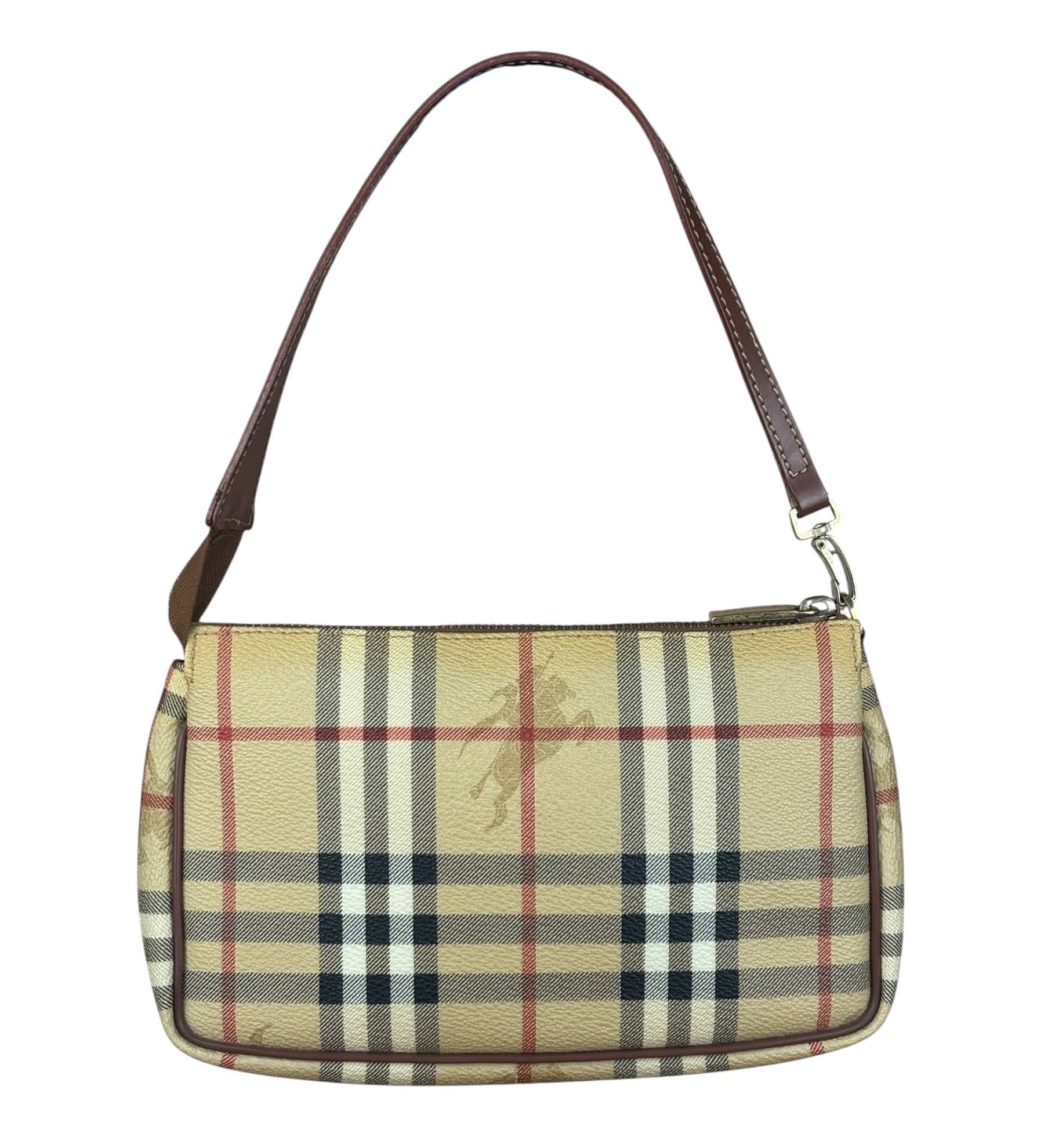 Burberry Vintage Coated Canvas Check Pochette